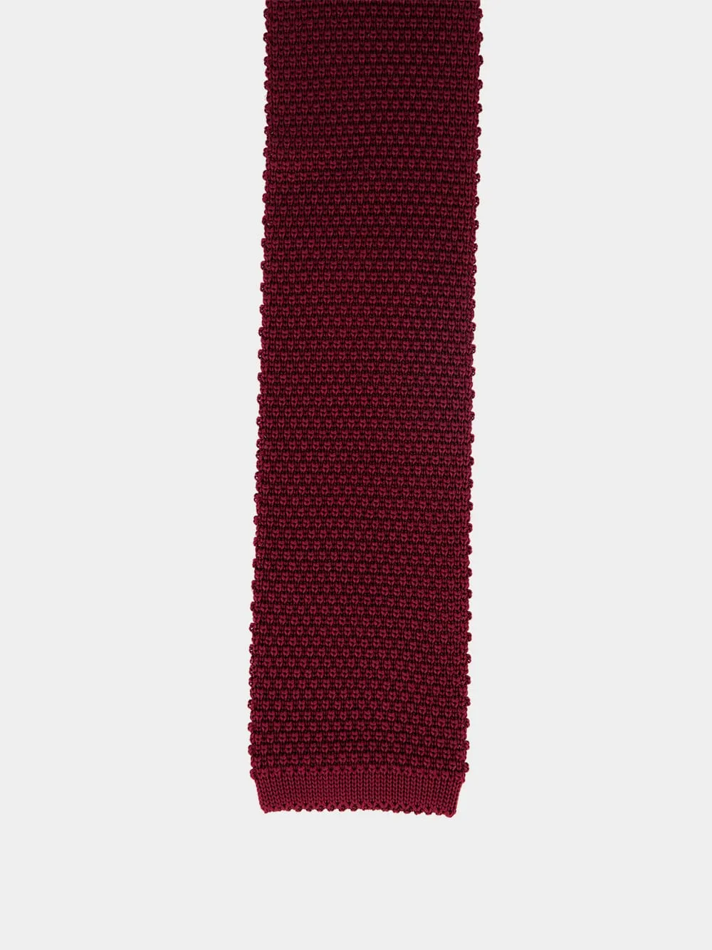 Amaranth Red Silk Knit Tie sold by Fashion Clinic product image thumbnail 2