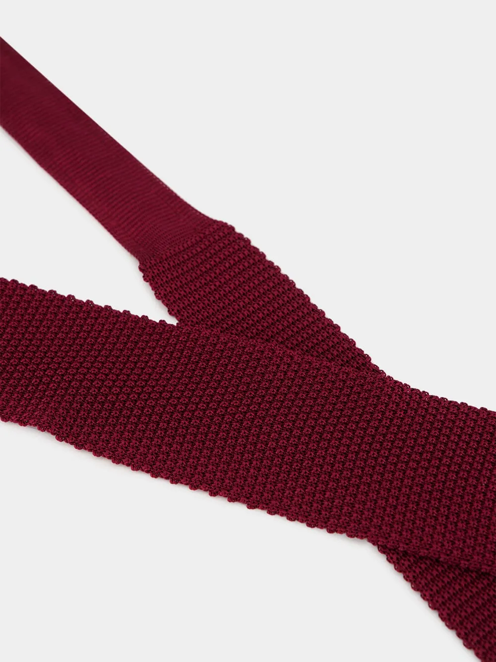 Amaranth Red Silk Knit Tie sold by Fashion Clinic product image thumbnail 4