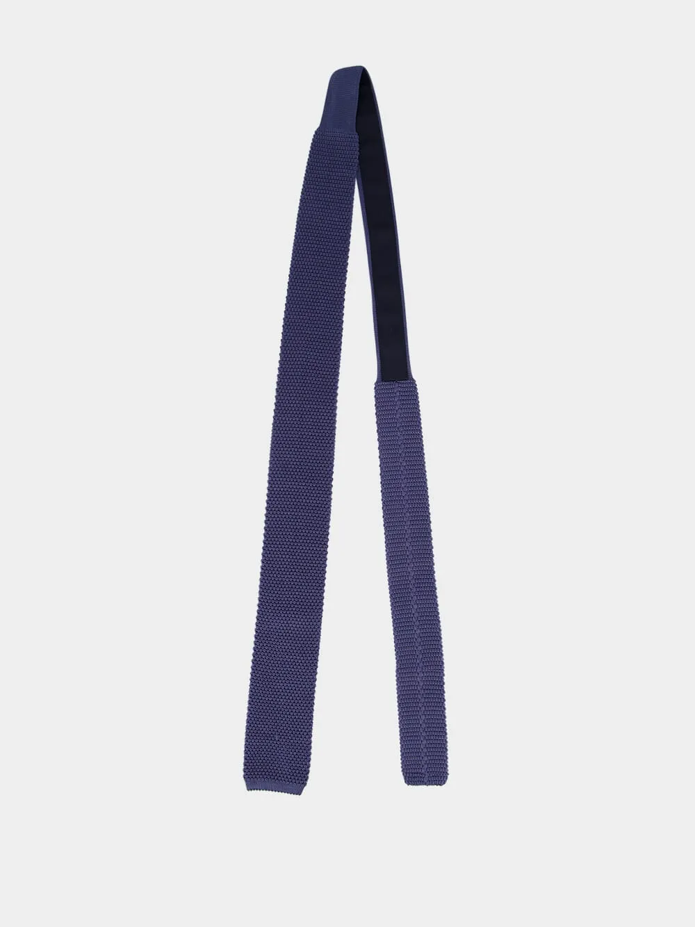 Denim Blue Silk Knit Tie sold by Fashion Clinic product image thumbnail 3