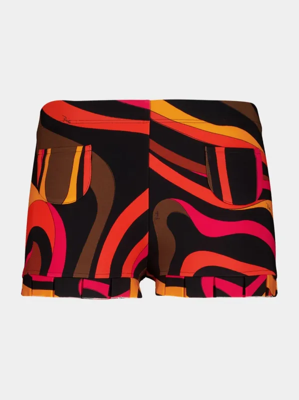 Marmo Print Low-Rise Shorts made by Emilio Pucci