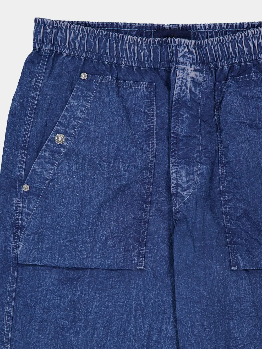 Indigo Blue Nylon Cargo Trousers sold by Fashion Clinic product image thumbnail 5