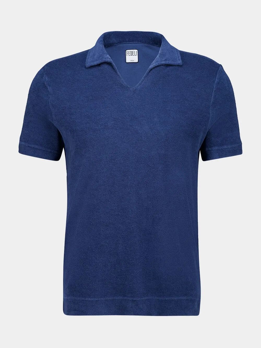 Navy Blue Peter Terry Cotton Polo sold by Fashion Clinic