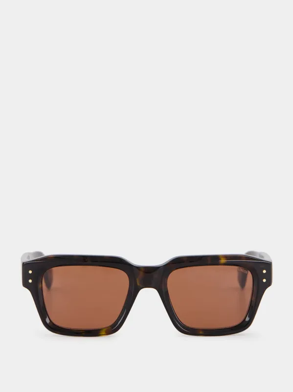 Dark Havana 1432 Square Sunglasses made by Cutler and Gross
