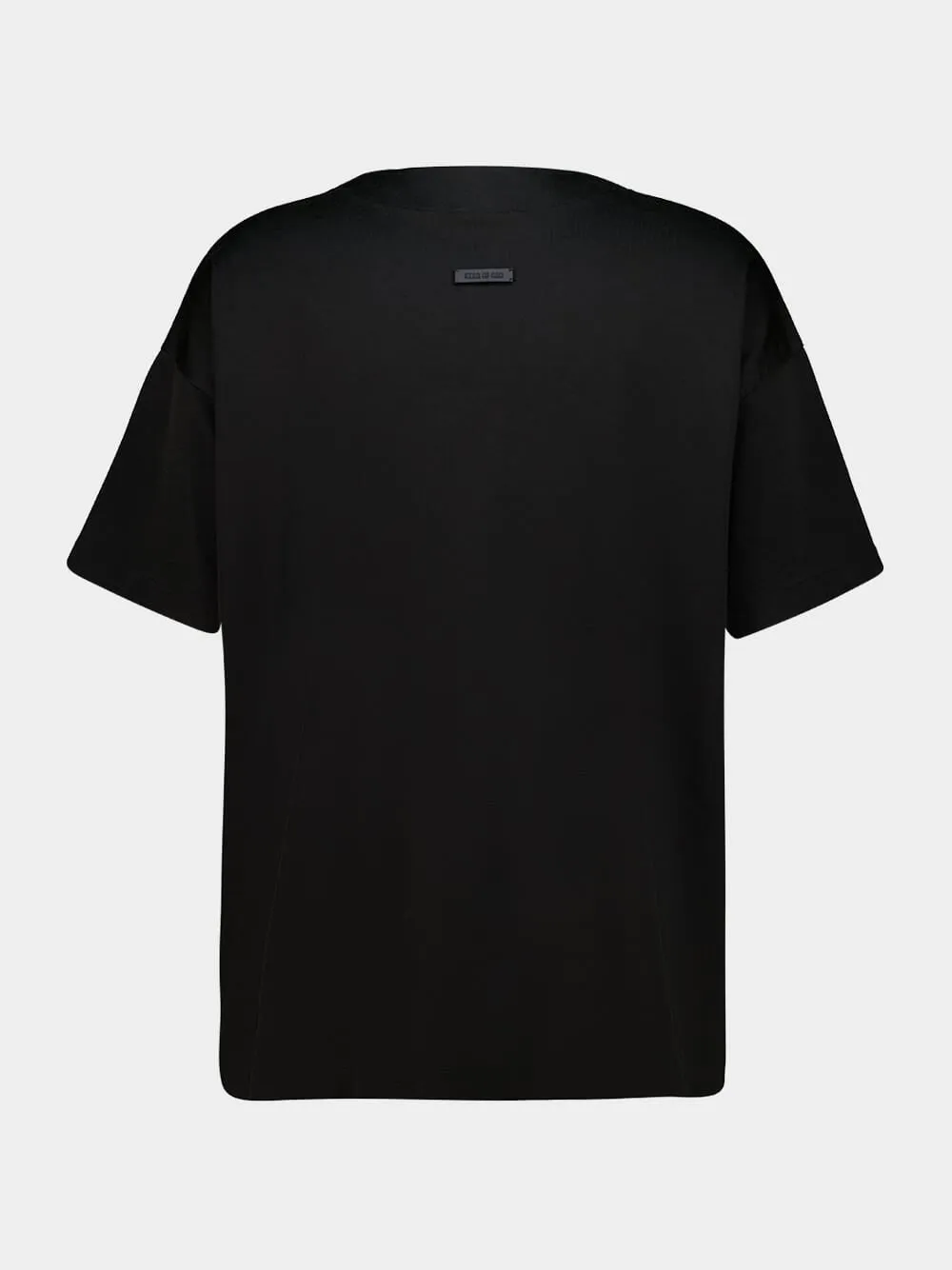 Black Cotton Rayon Washed T-Shirt sold by Fashion Clinic product image thumbnail 2