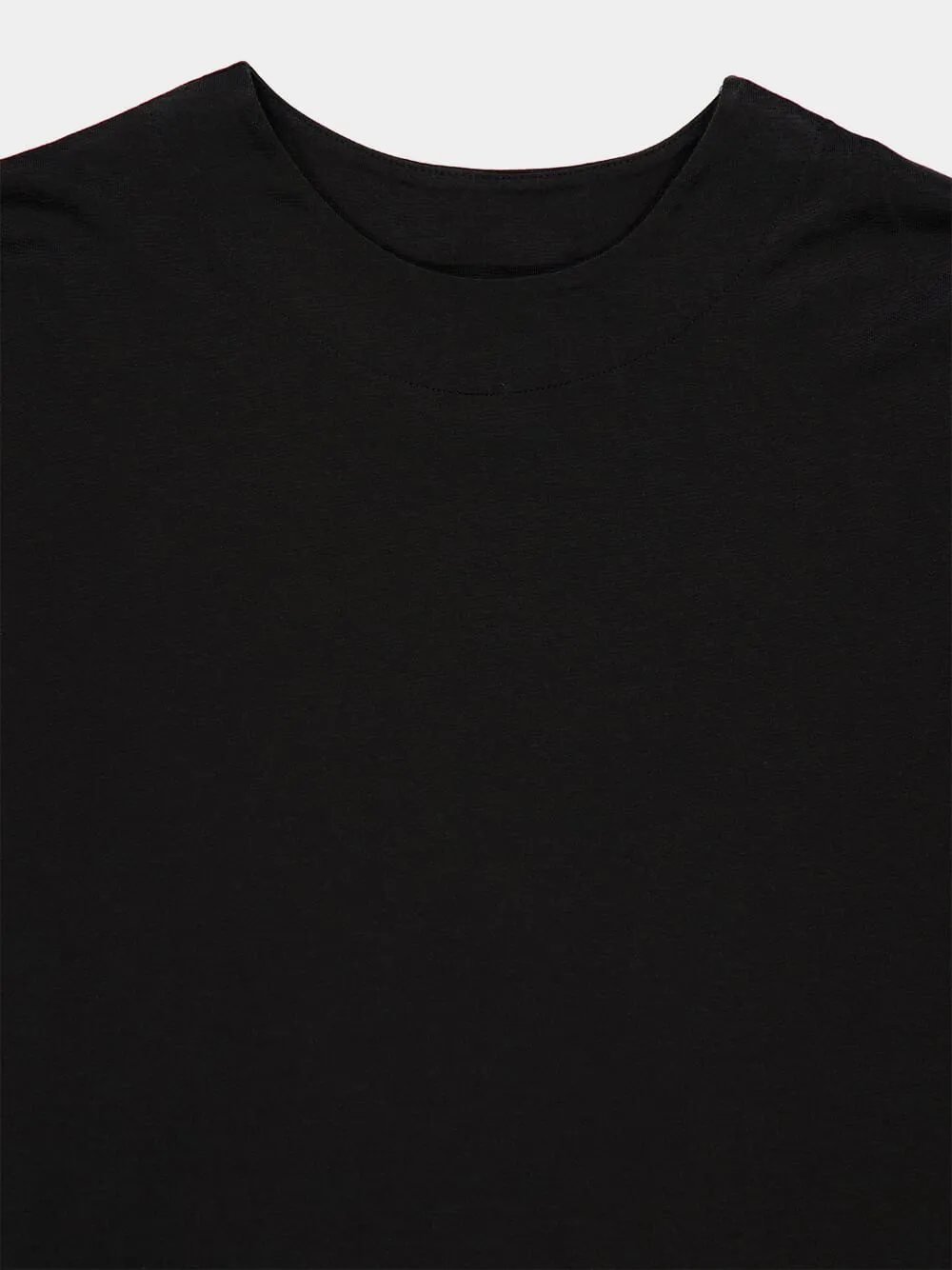 Black Cotton Rayon Washed T-Shirt sold by Fashion Clinic product image thumbnail 3