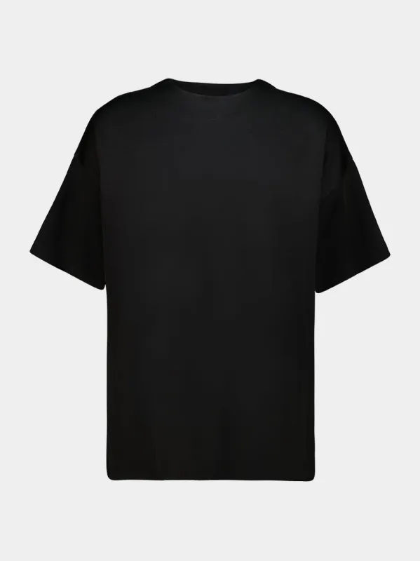 Black Cotton Rayon Washed T-Shirt made by Fear of God