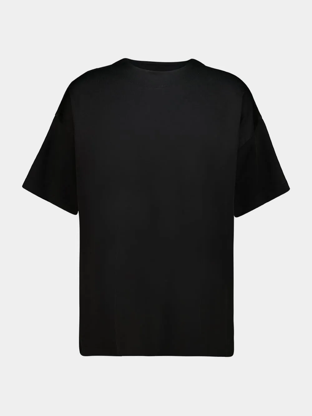Black Cotton Rayon Washed T-Shirt sold by Fashion Clinic