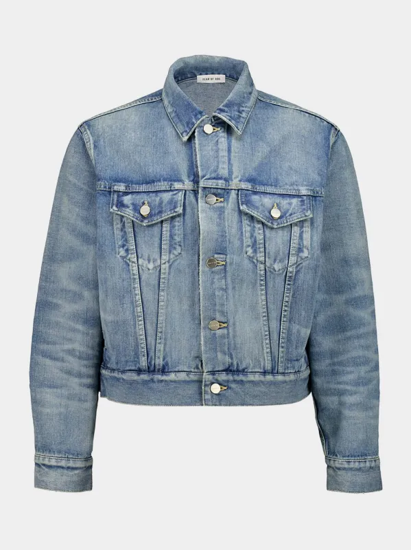 Vintage Indigo Selvedge Denim Trucker Jacket made by Fear of God