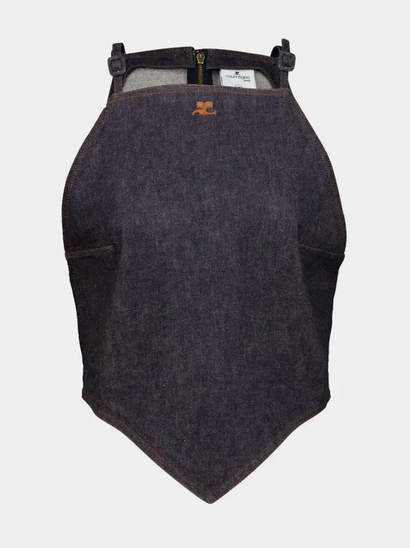 Brut Pointy Denim Tank Top made by Courreges