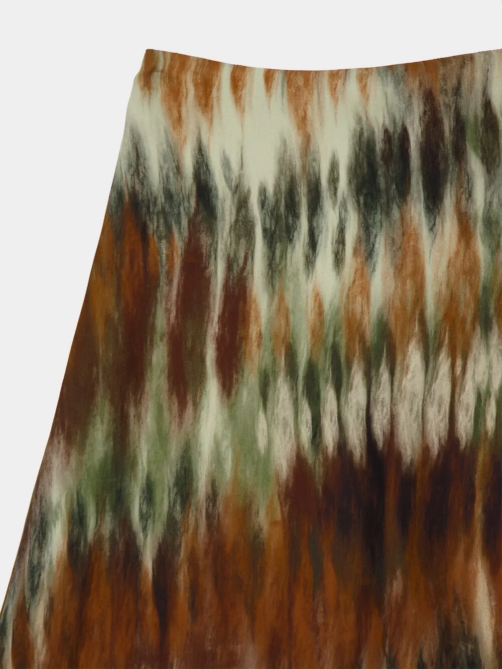 Pine Green and Chocolate Intermingled Ideas Skirt sold by Fashion Clinic product image thumbnail 3