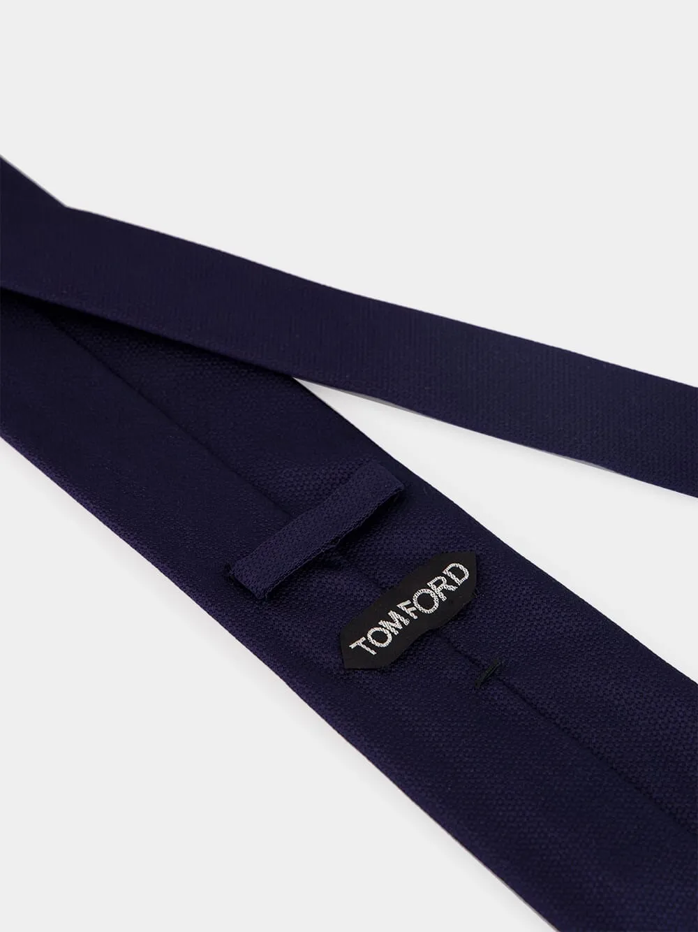 Ink Blue Textured Silk Tie sold by Fashion Clinic product image thumbnail 4