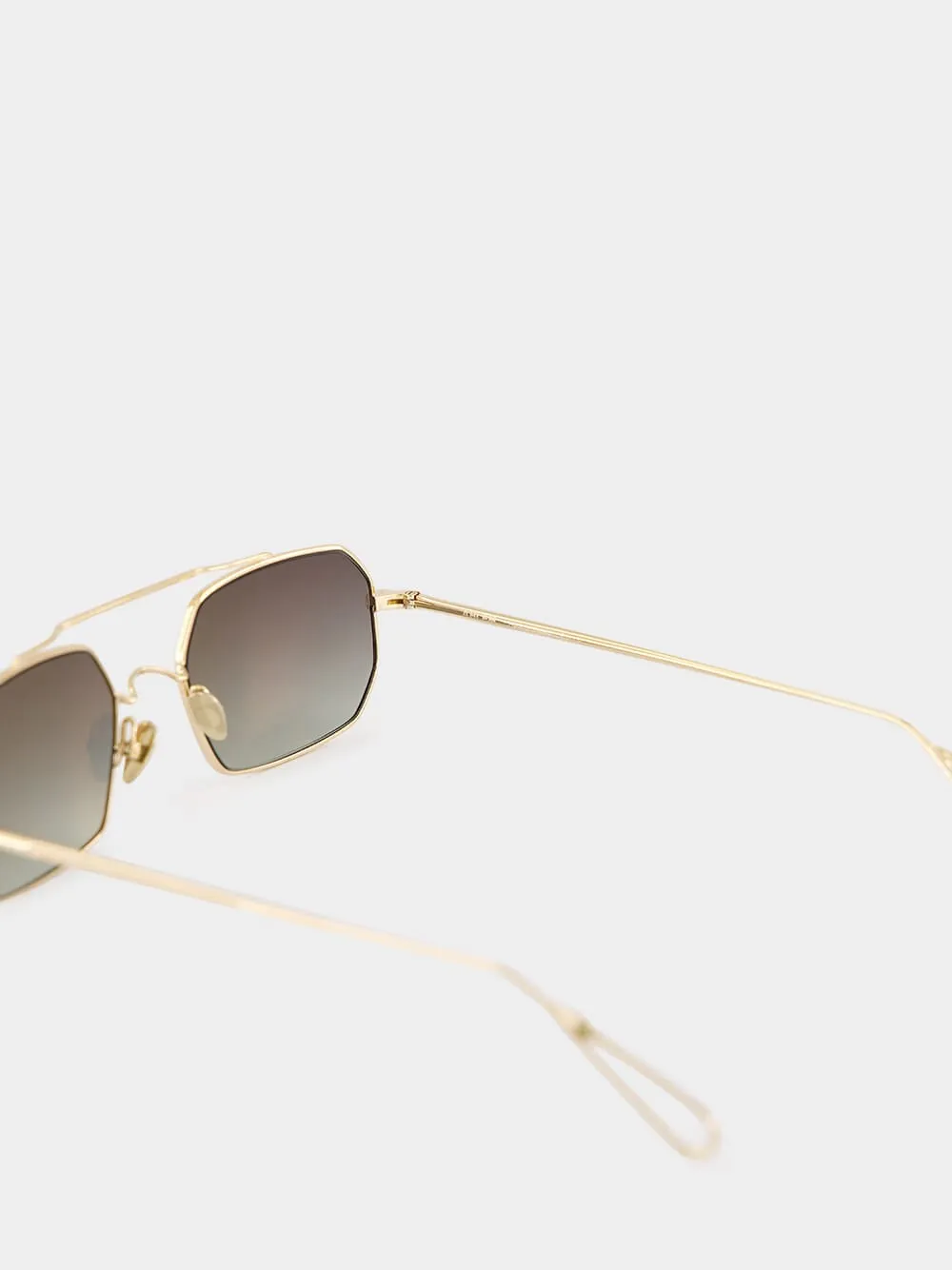Champagne Green Gradient Clovis Sunglasses sold by Fashion Clinic product image thumbnail 4