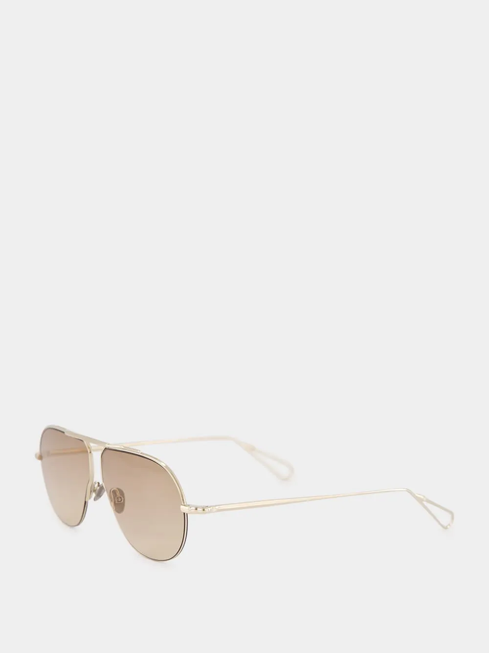 Grey Gold Brown Gradient Laplace Sunglasses sold by Fashion Clinic product image thumbnail 3