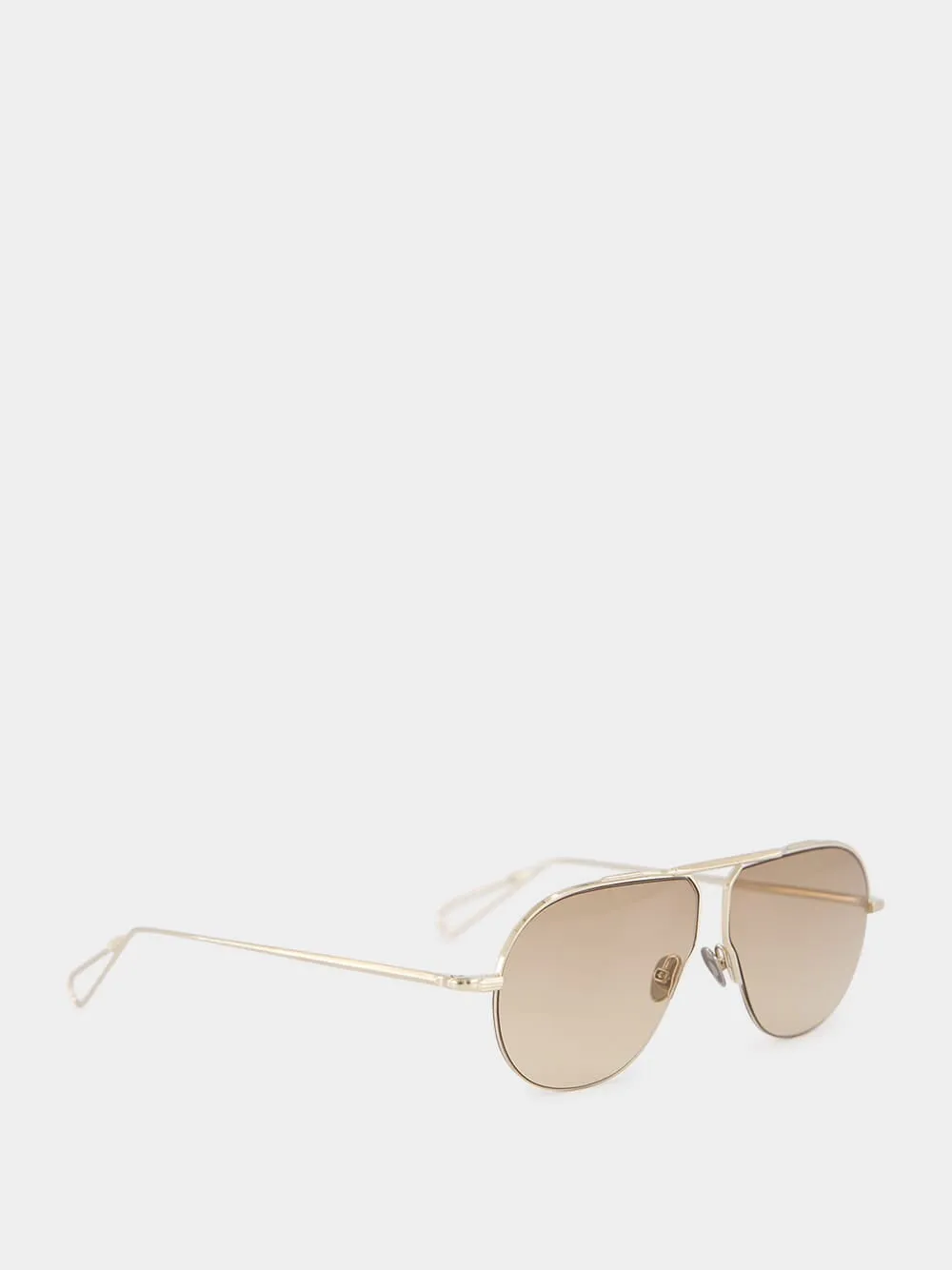 Grey Gold Brown Gradient Laplace Sunglasses sold by Fashion Clinic product image thumbnail 2