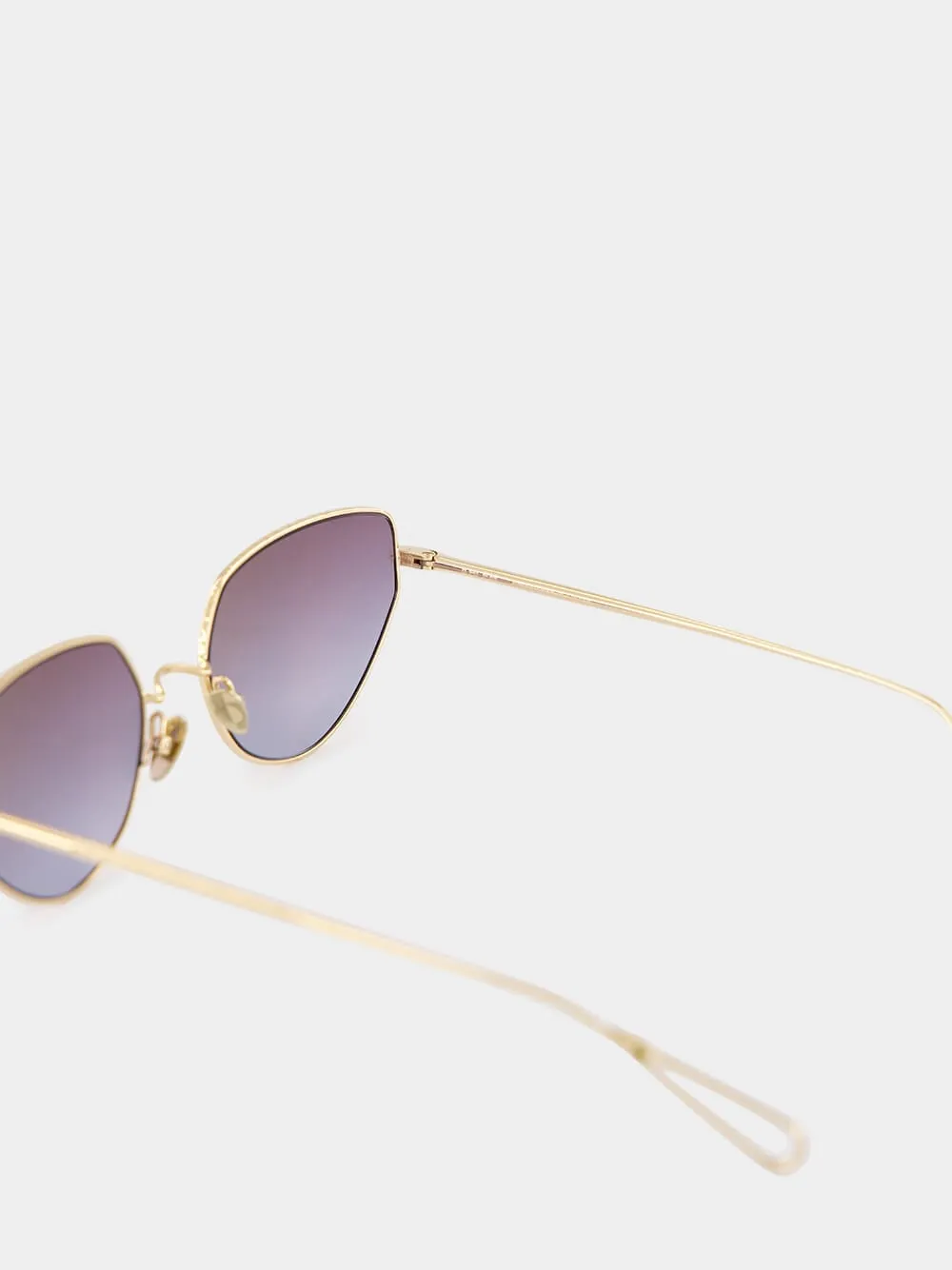 Champagne Blue Gradient Harpe Sunglasses sold by Fashion Clinic product image thumbnail 5
