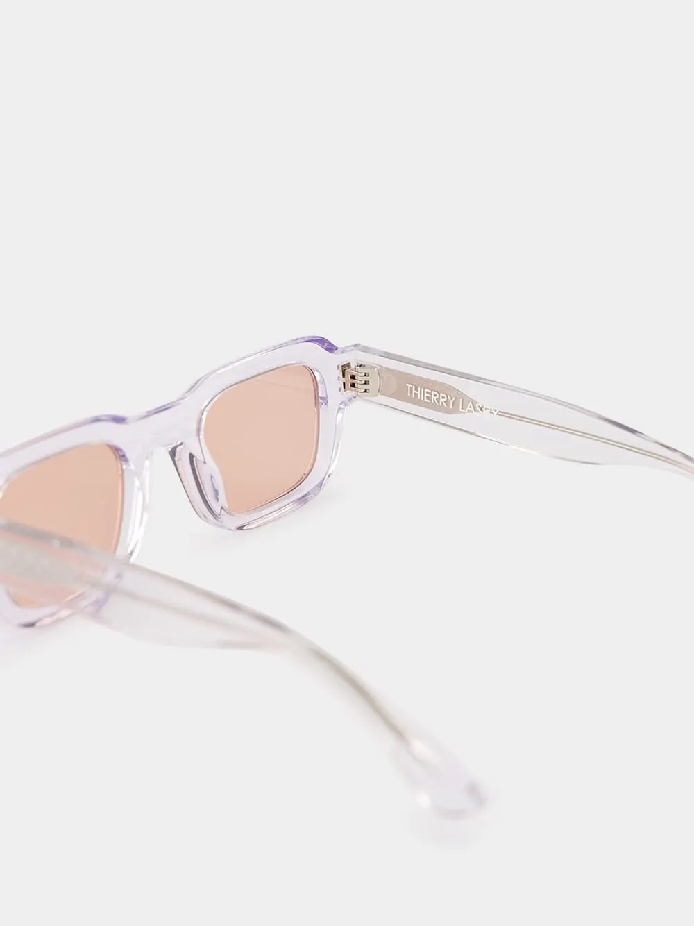 Flexxxy Clear Acetate Pink Tinted Sunglasses sold by Fashion Clinic product image thumbnail 4