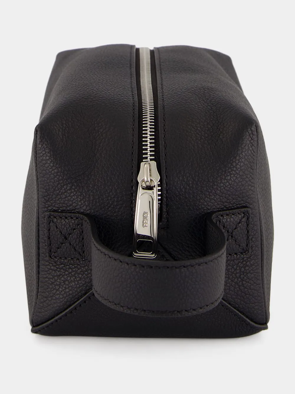 Black Leather Toiletry Case sold by Fashion Clinic product image thumbnail 3