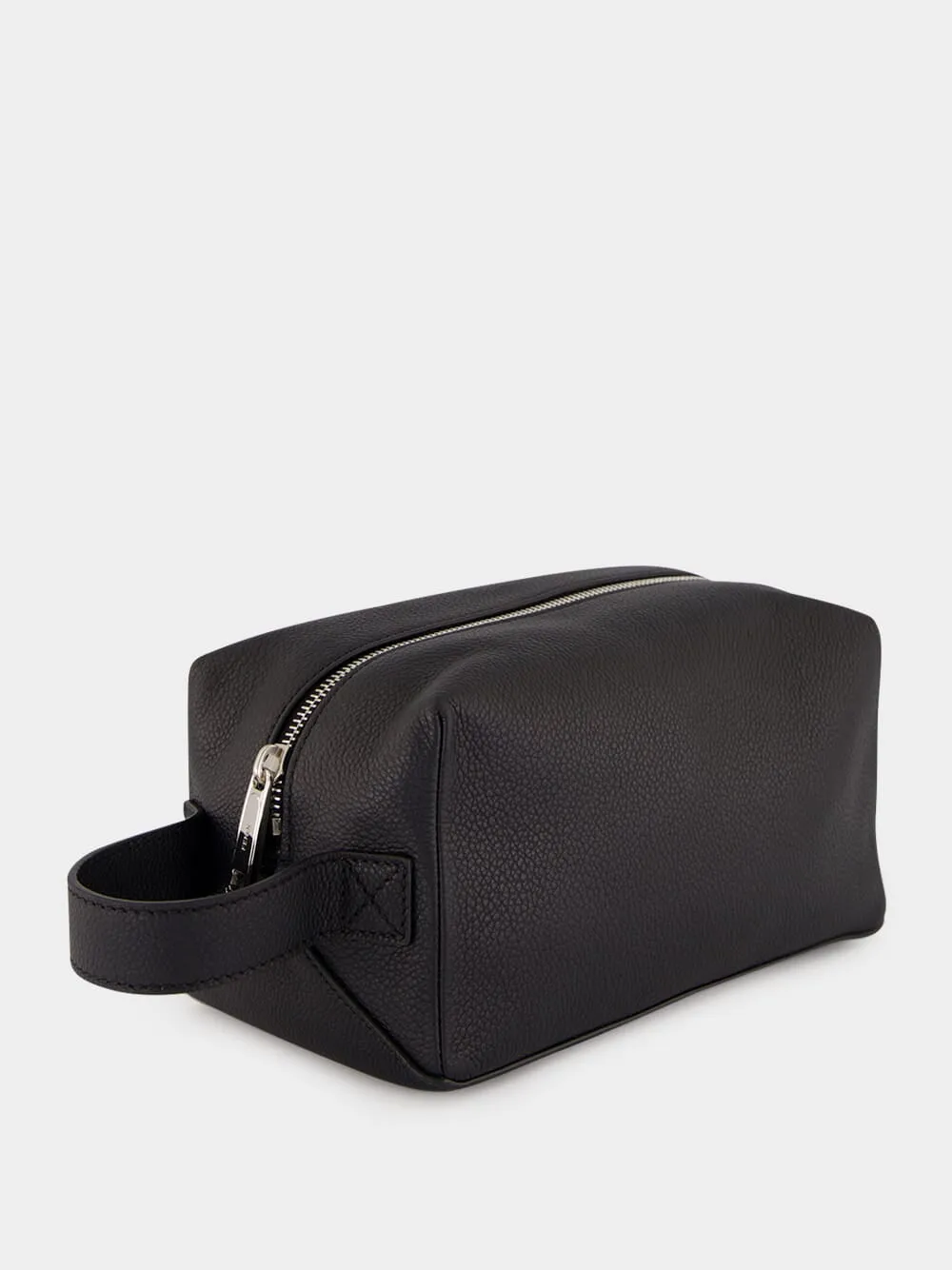 Black Leather Toiletry Case sold by Fashion Clinic product image thumbnail 2