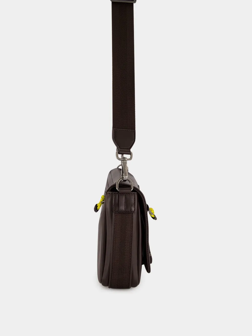 Brown Leather Flux Messenger Bag sold by Fashion Clinic product image thumbnail 4