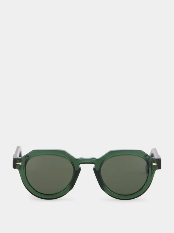 Grenelle Dark Green Sunglasses made by Ahlem Eyewear