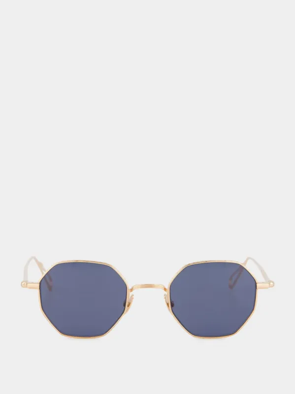 Gaillon Peony Gold Sunglasses made by Ahlem Eyewear