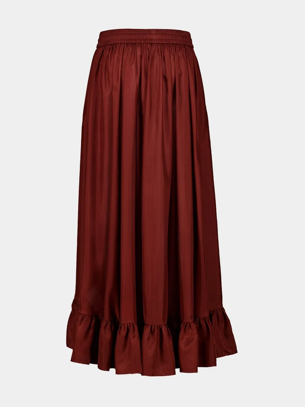 Merlot Aster Silk Maxi Skirt sold by Fashion Clinic product image thumbnail 3