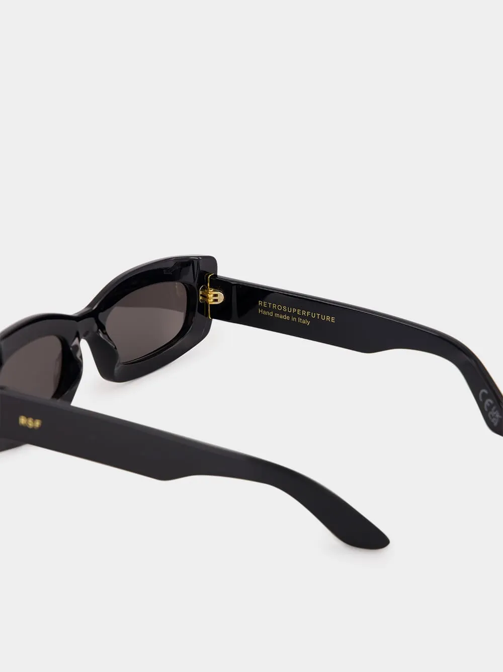 Zaga Black Rectangular Sunglasses sold by Fashion Clinic product image thumbnail 5