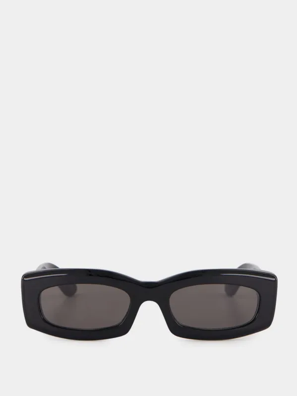 Zaga Black Rectangular Sunglasses made by RetroSuperFuture