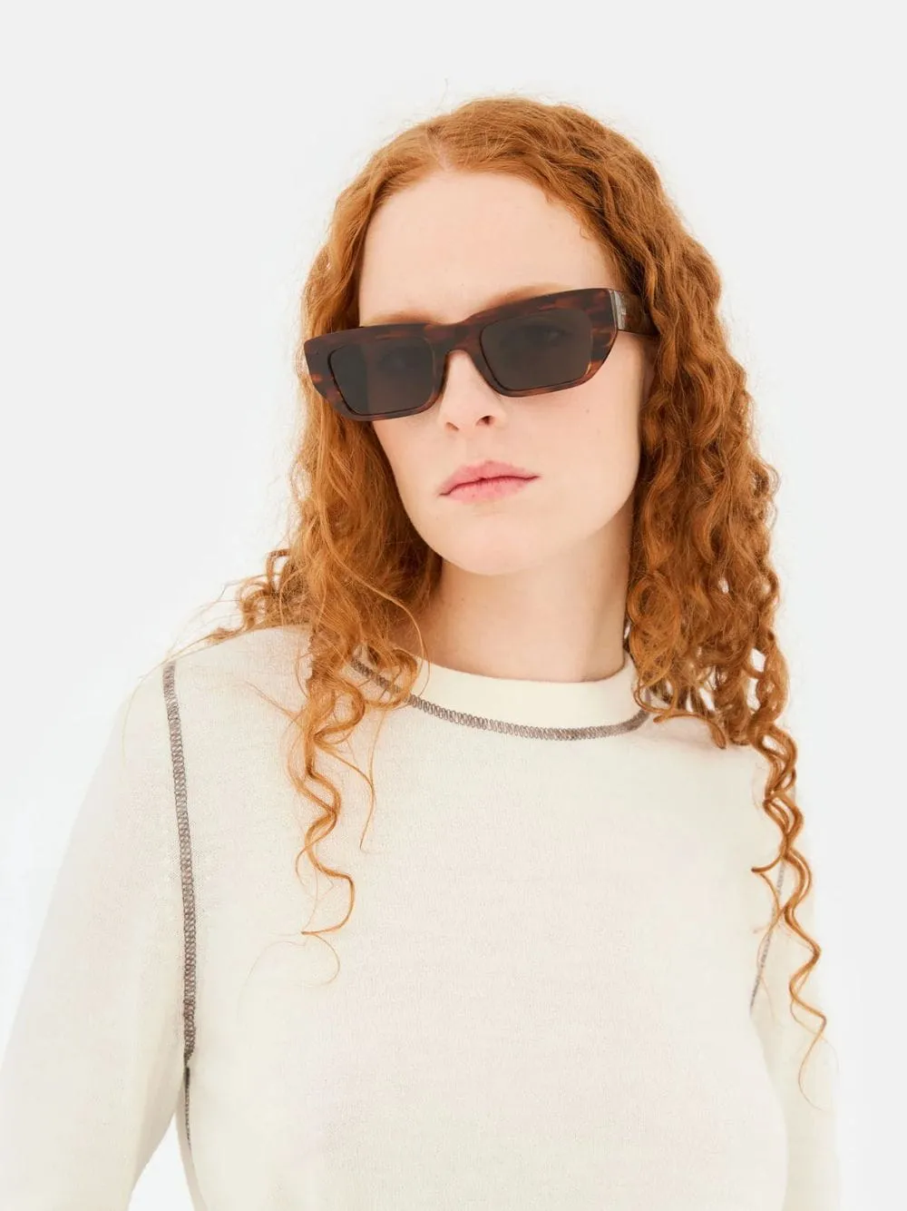Ra Havana Striata Rectangular Sunglasses sold by Fashion Clinic