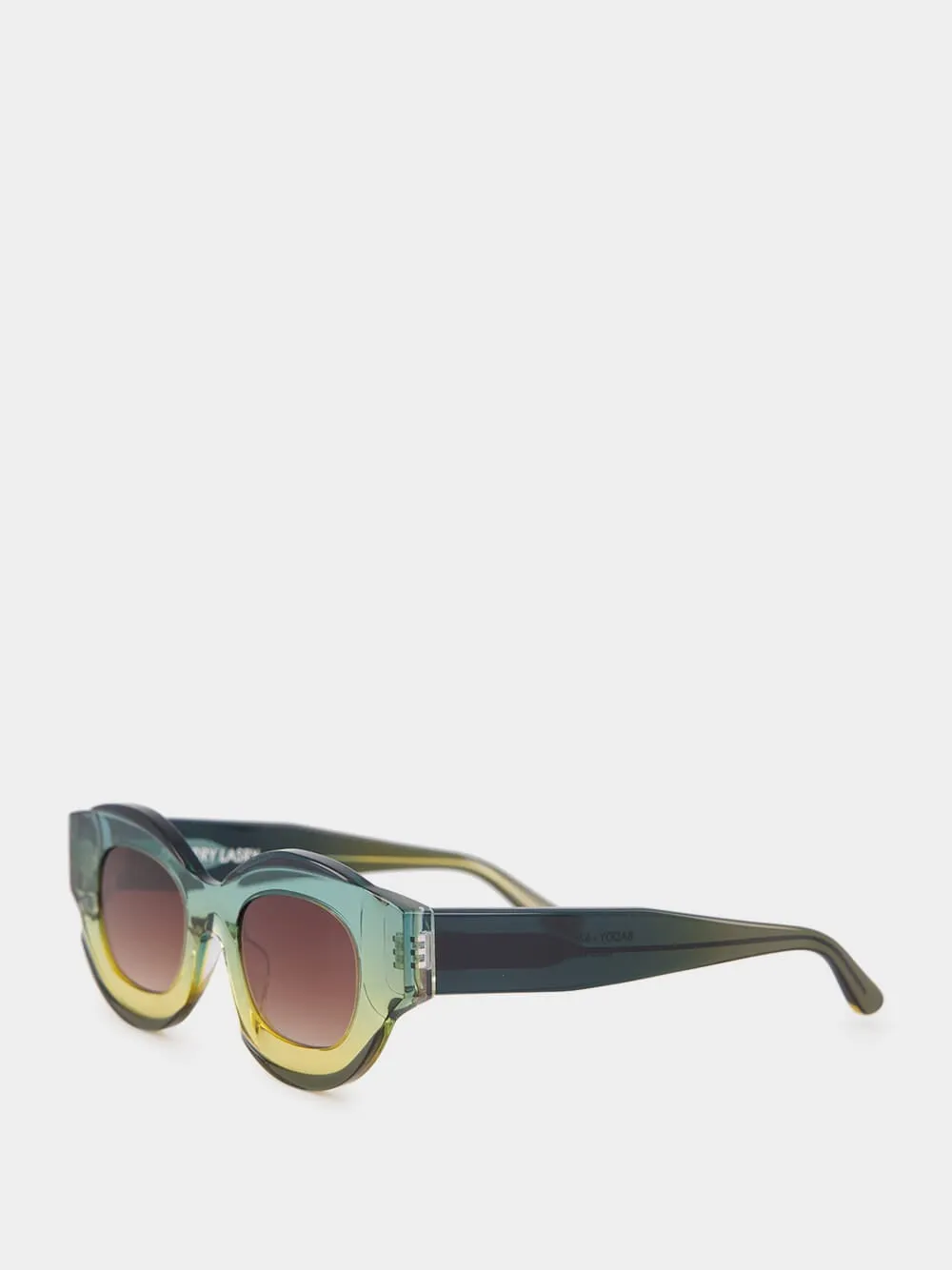 Baddy Green Gradient Oversized Sunglasses sold by Fashion Clinic product image thumbnail 4