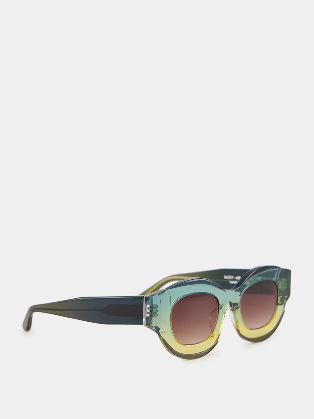 Baddy Green Gradient Oversized Sunglasses sold by Fashion Clinic product image thumbnail 3