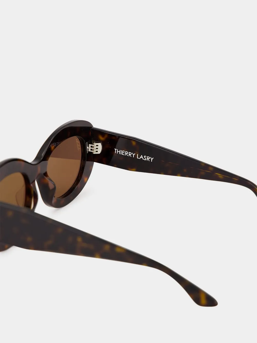 Envy Tortoiseshell Oval Sunglasses sold by Fashion Clinic product image thumbnail 5