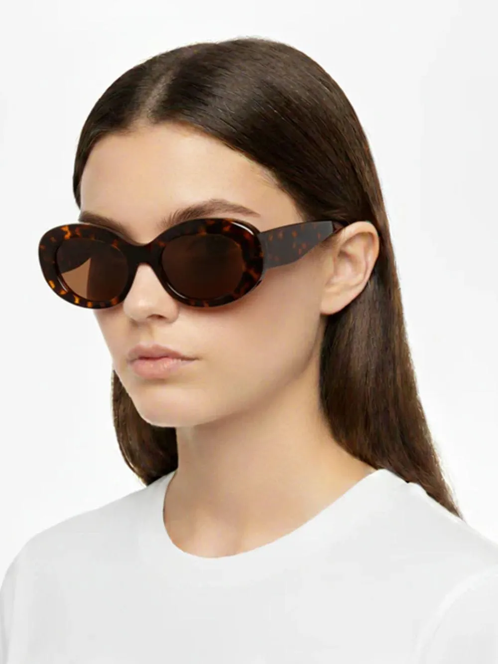 Envy Tortoiseshell Oval Sunglasses sold by Fashion Clinic product image thumbnail 2