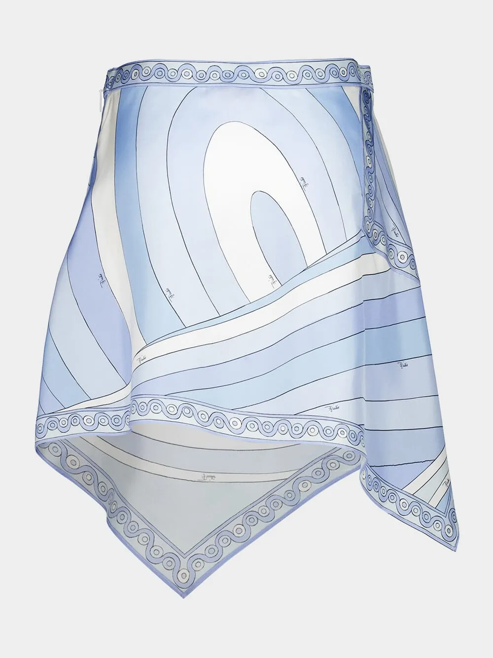 Pale Blue Iride Silk Scarf Skirt sold by Fashion Clinic product image thumbnail 2
