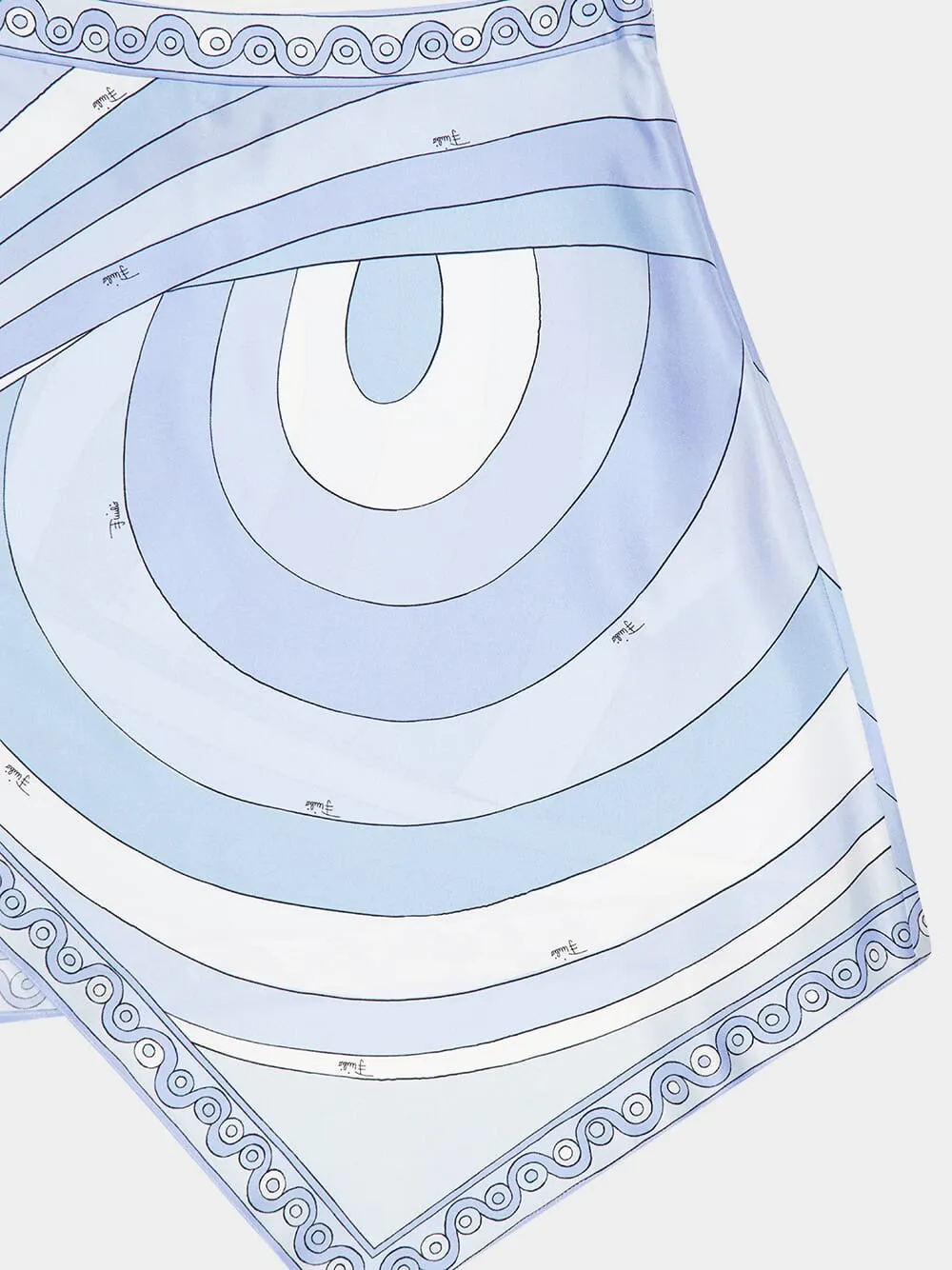 Pale Blue Iride Silk Scarf Skirt sold by Fashion Clinic product image thumbnail 3