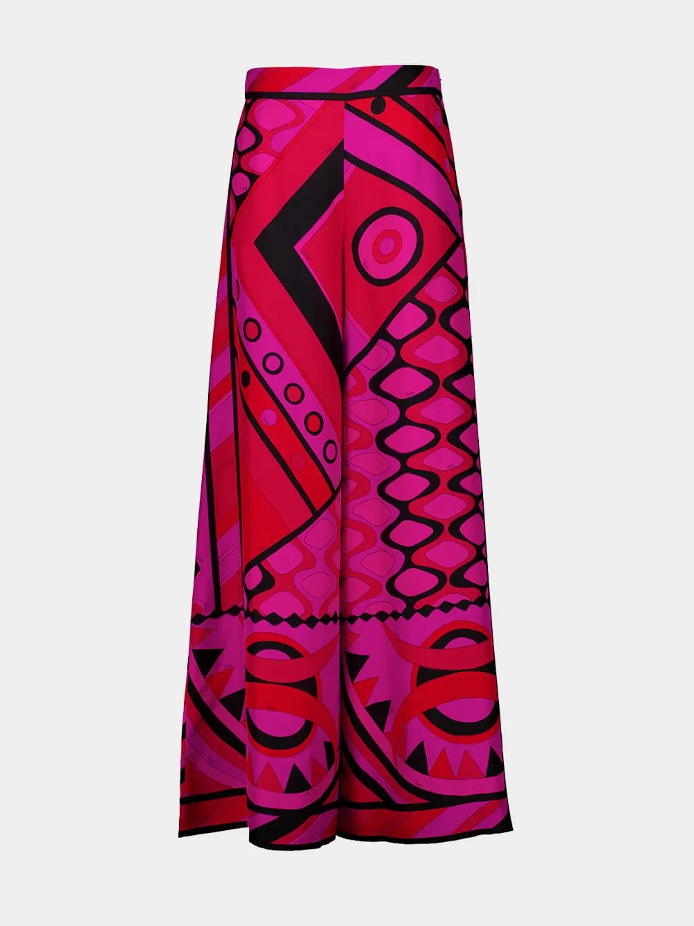 Fuchsia and Black Vivara Silk Palazzo Pants sold by Fashion Clinic product image thumbnail 2