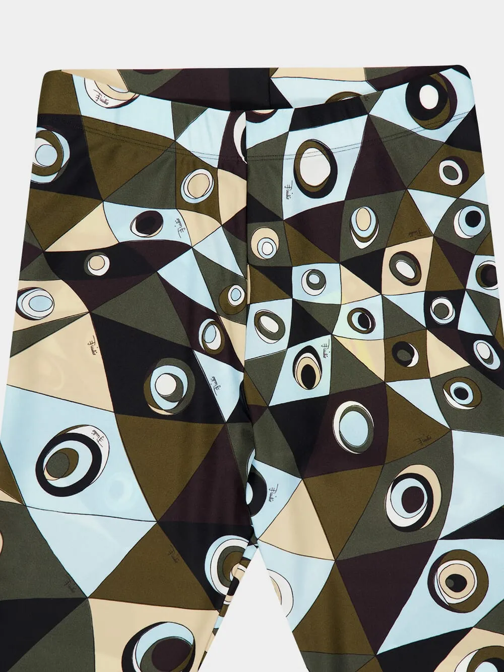 Khaki and Blue Occhi Print Leggings sold by Fashion Clinic product image thumbnail 3