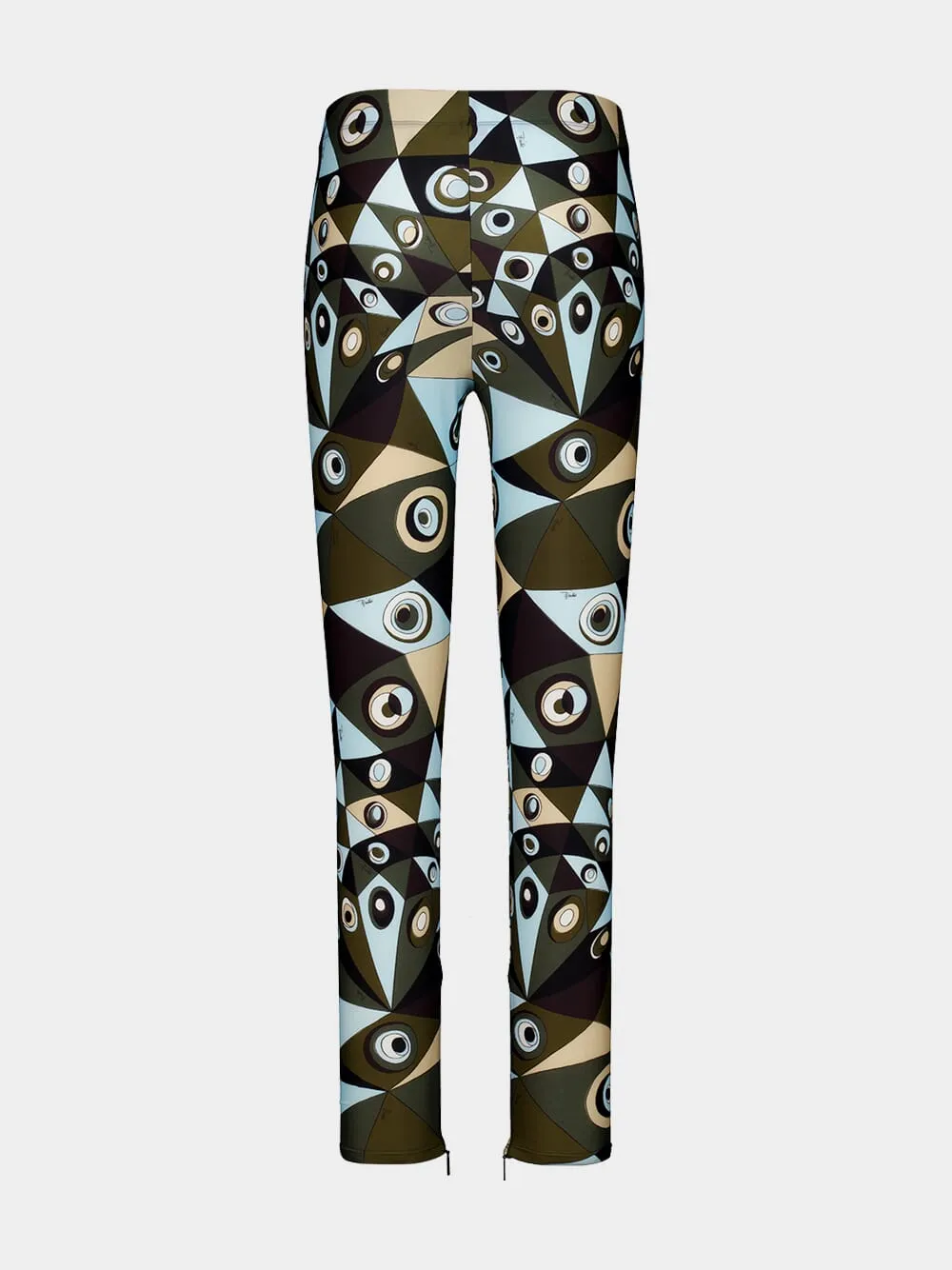 Khaki and Blue Occhi Print Leggings sold by Fashion Clinic product image thumbnail 2