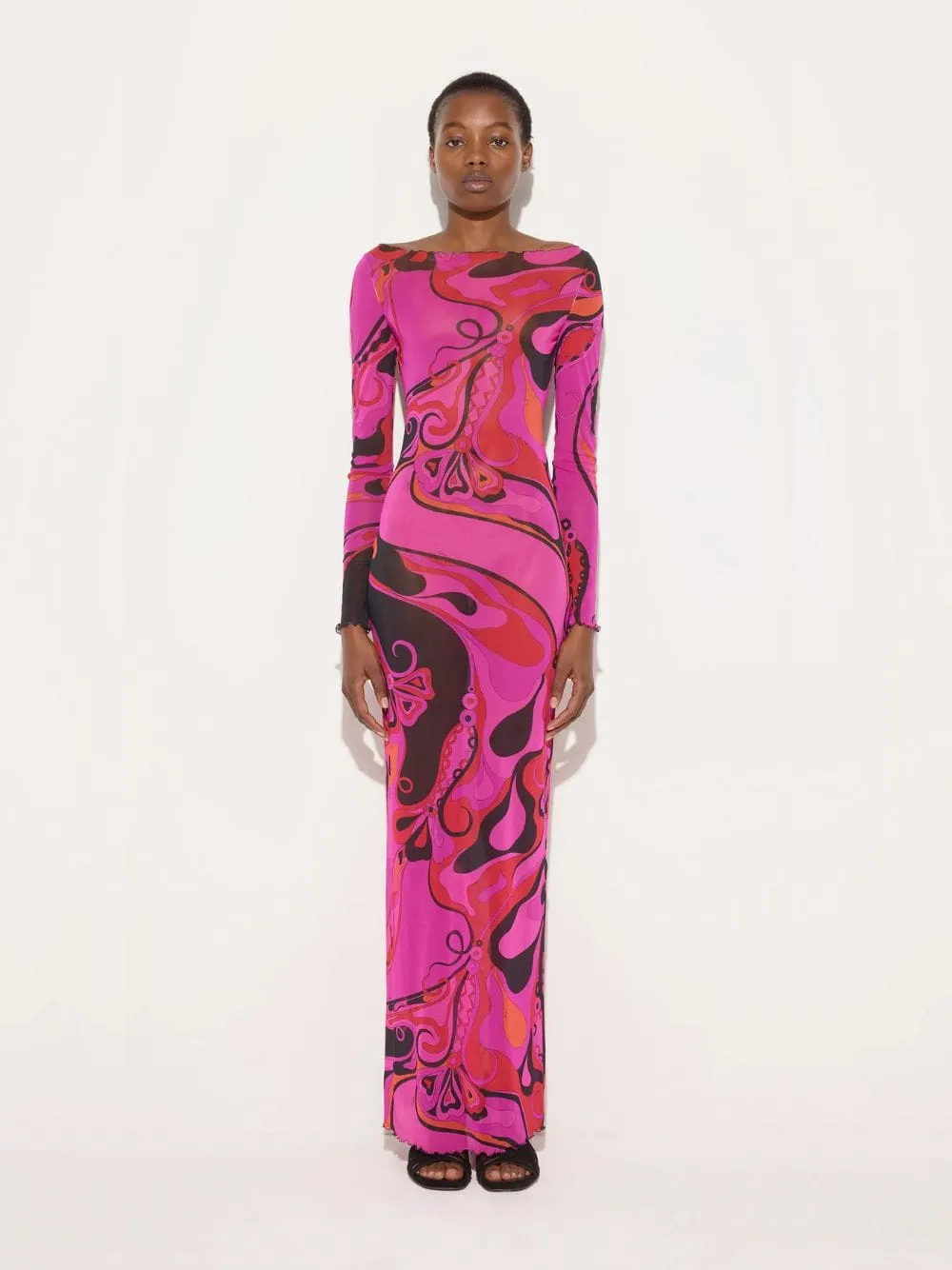 Fuchsia and Black Orchidee Tulle Dress sold by Fashion Clinic product image thumbnail 3