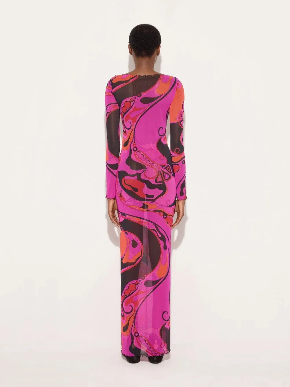 Fuchsia and Black Orchidee Tulle Dress sold by Fashion Clinic product image thumbnail 5
