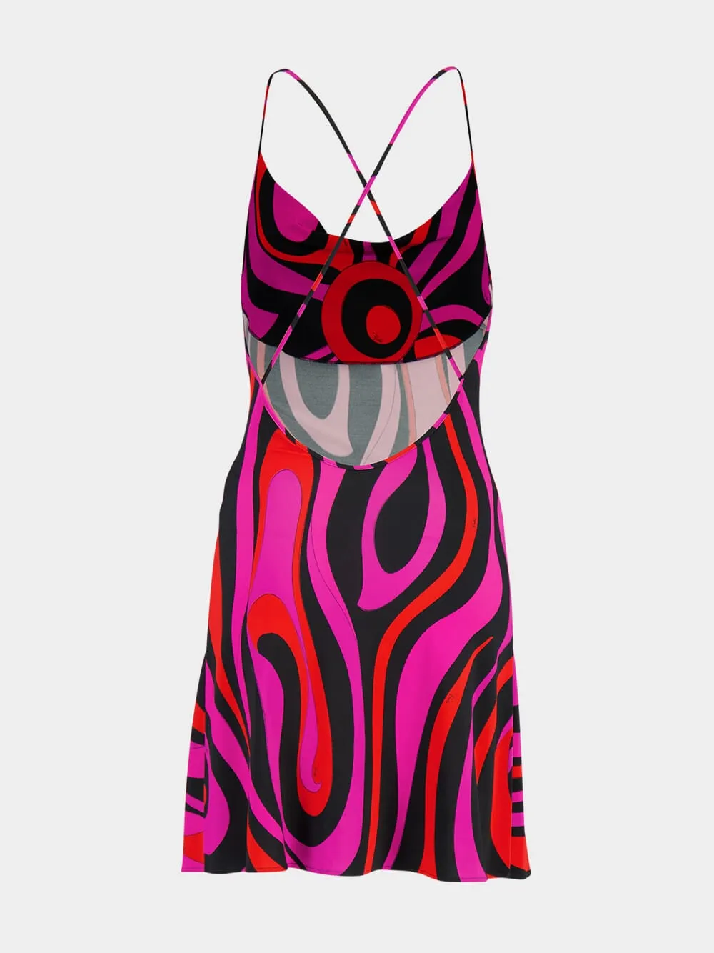 Fuchsia and Black Marmo Print Mini Dress sold by Fashion Clinic product image thumbnail 4