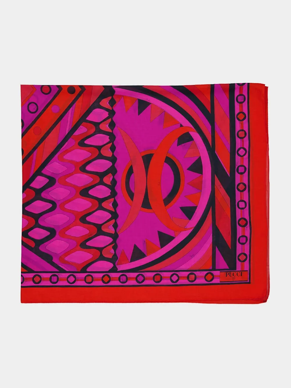 Fuchsia and Black Vivara Print Sarong sold by Fashion Clinic product image thumbnail 4