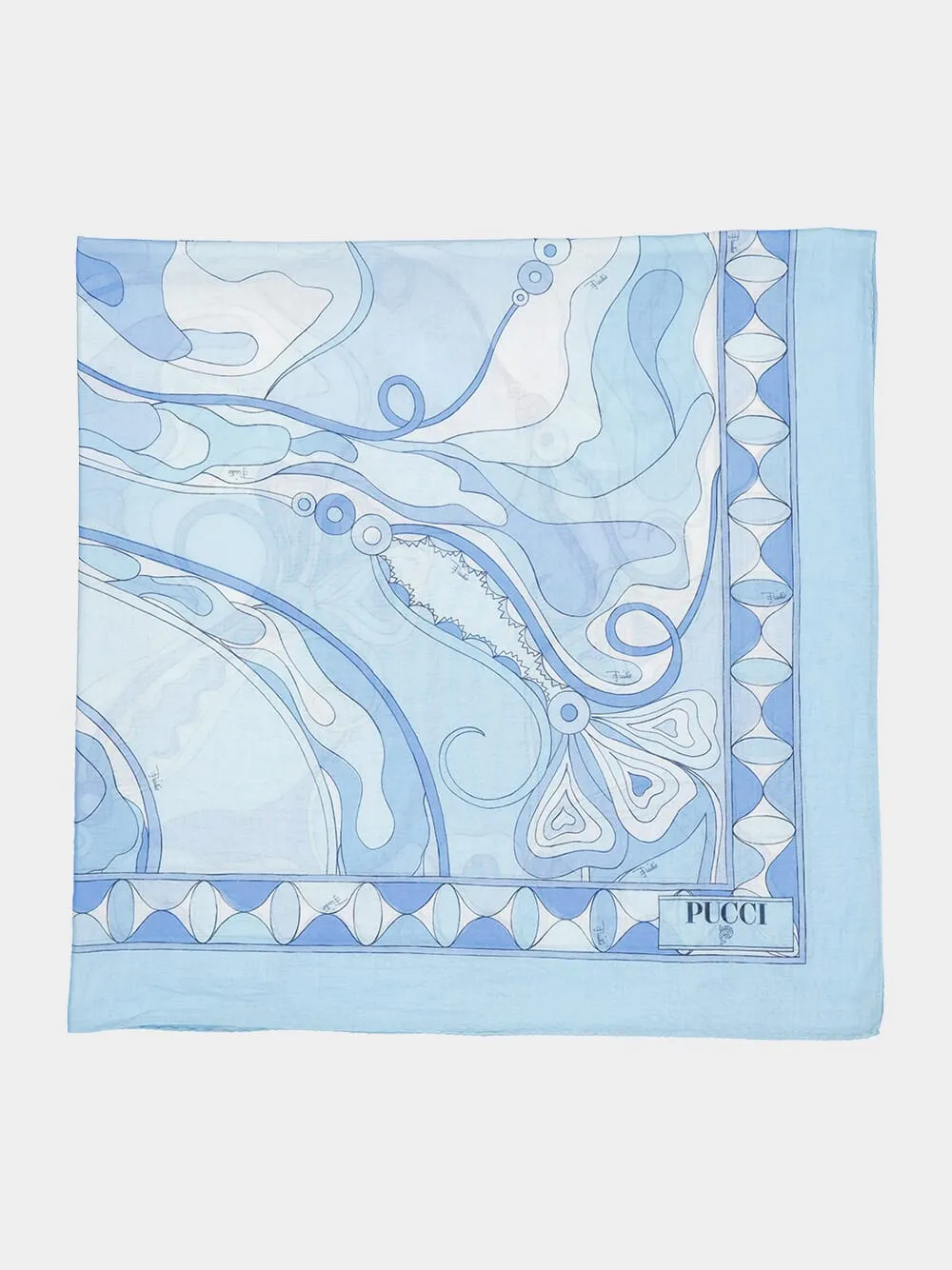 Pale Blue Orchidee Print Sarong sold by Fashion Clinic product image thumbnail 4