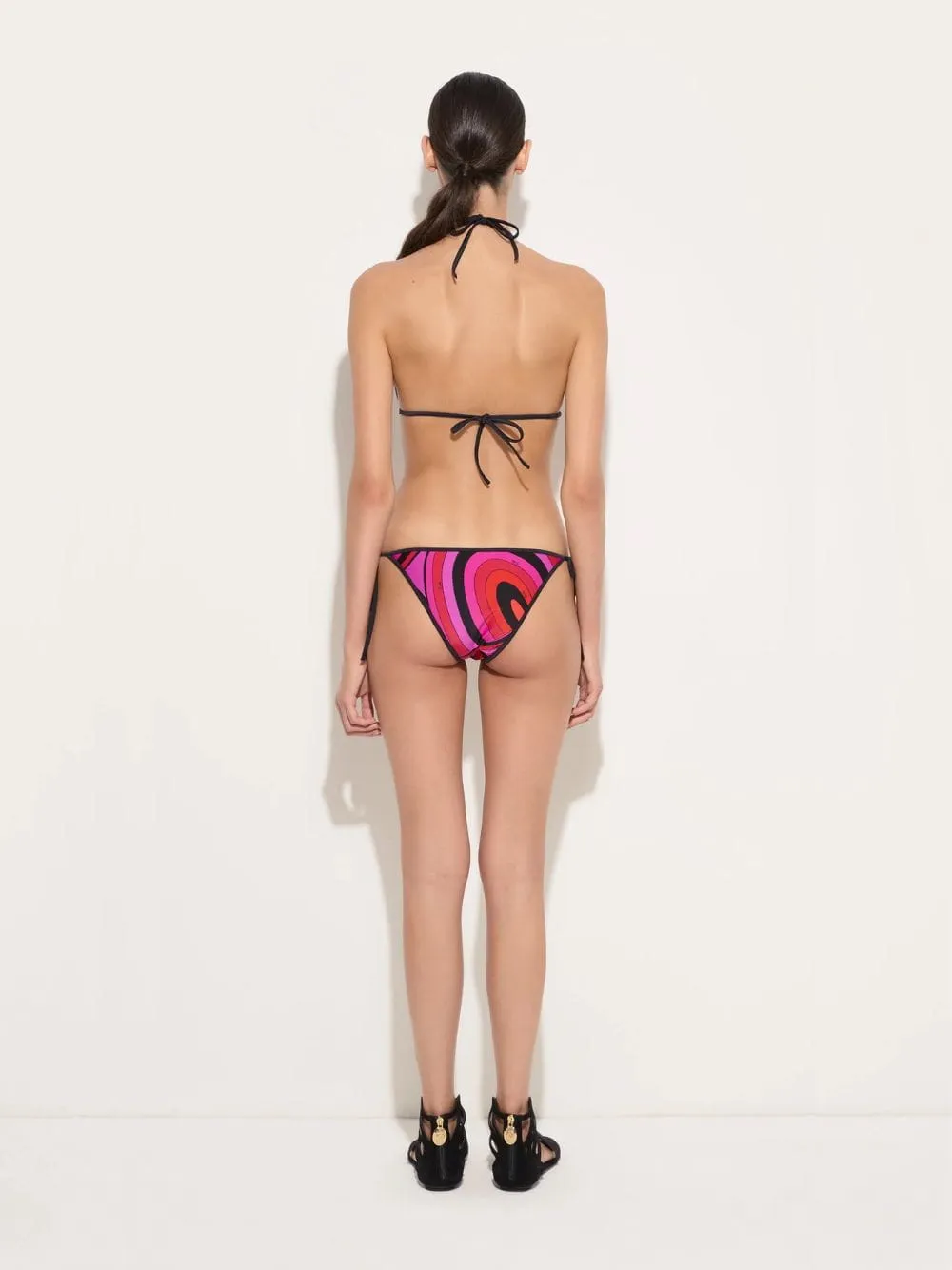 Fuchsia and Black Iride Triangle Bikini Top sold by Fashion Clinic product image thumbnail 4