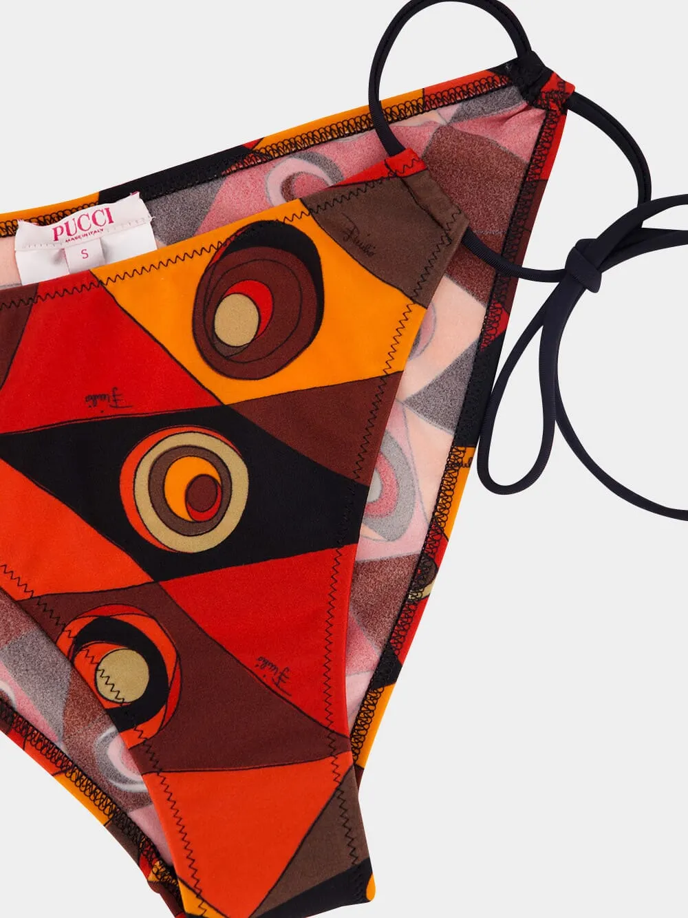 Black and Orange Occhi Bikini Bottom sold by Fashion Clinic product image thumbnail 3
