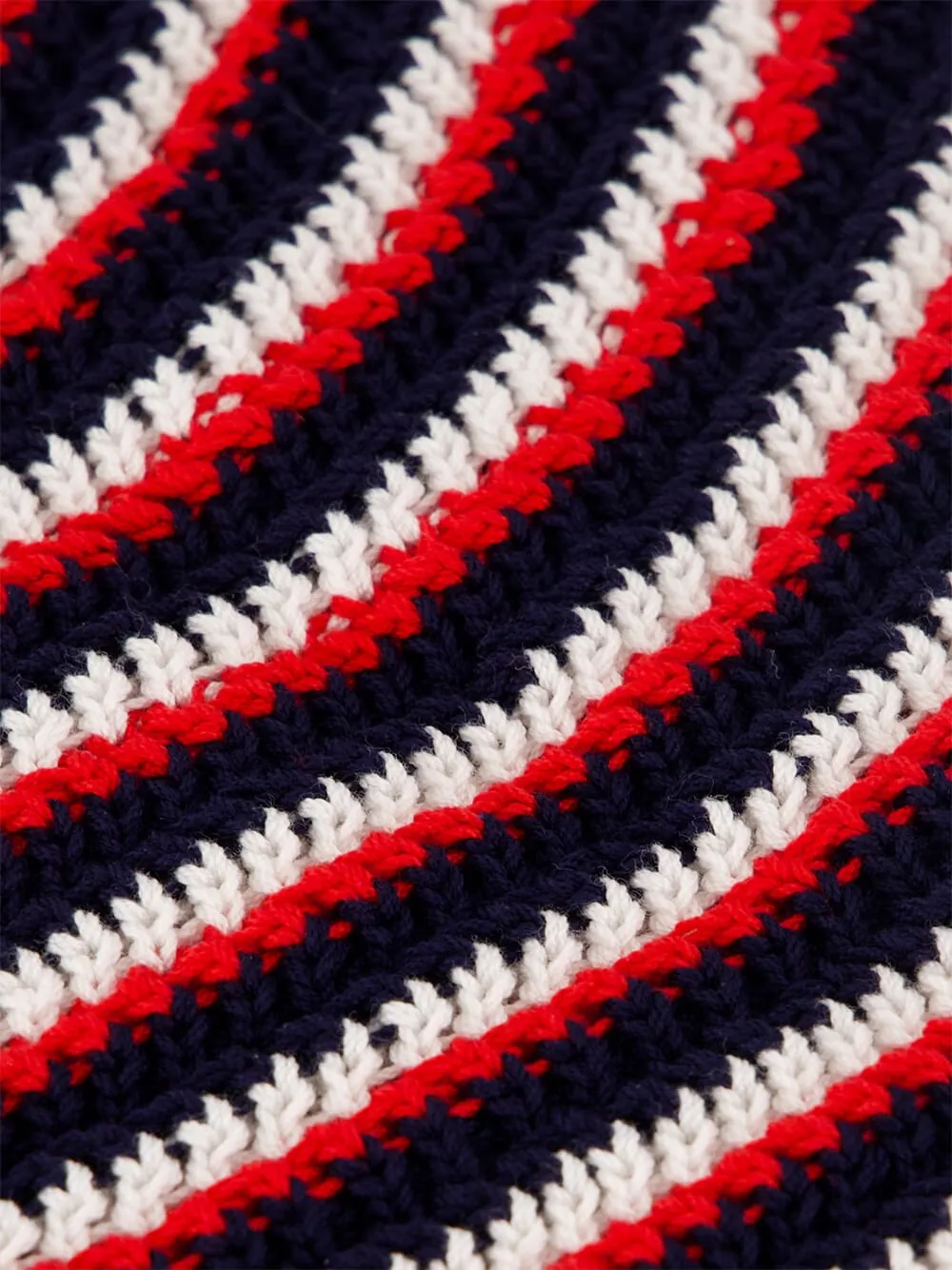 Blue and Red Striped Cotton Knit Tie Hat sold by Fashion Clinic product image thumbnail 3