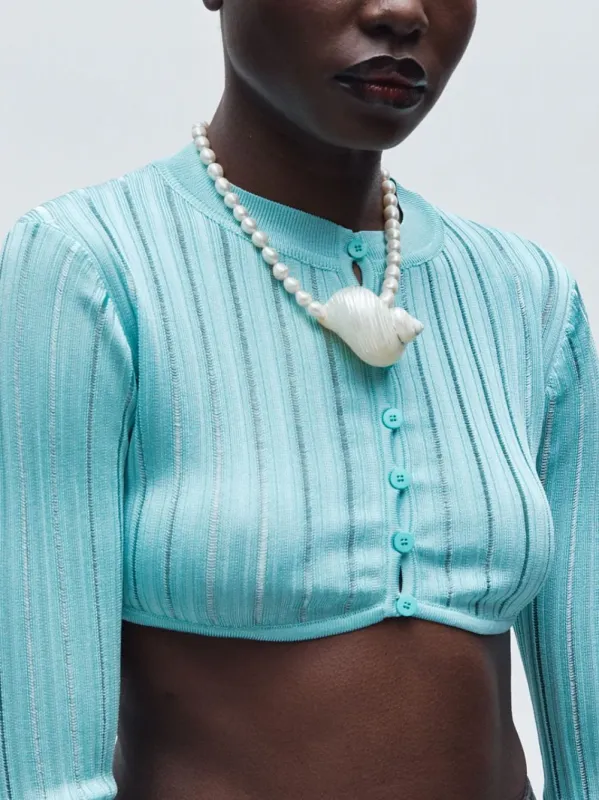 Pearl Mykonos Shell Pendant Necklace made by Fashion Clinic
