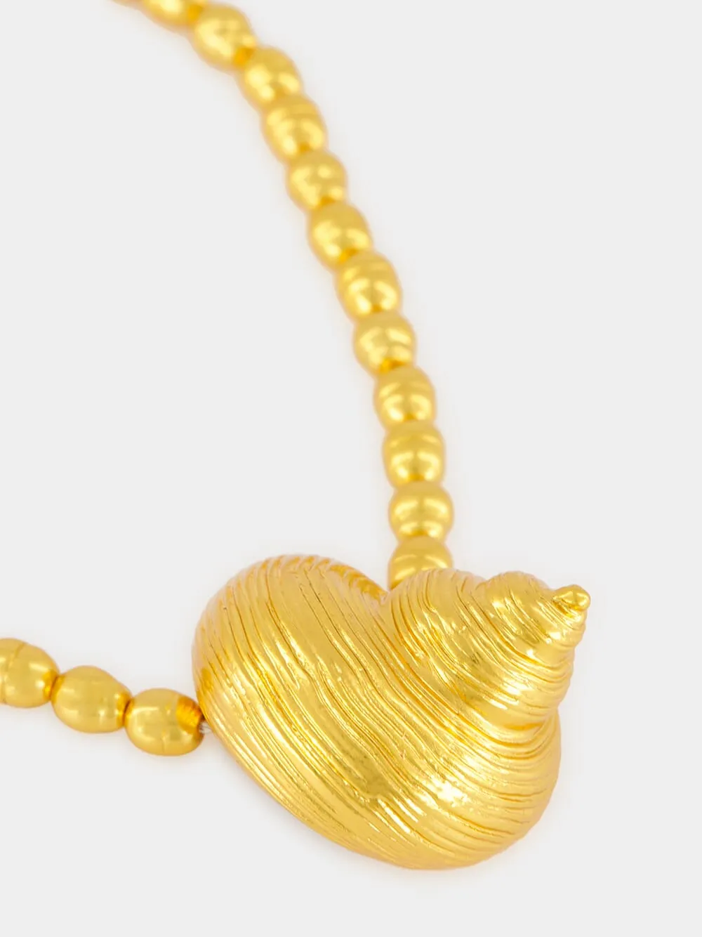Gold Mykonos Shell Pendant Necklace sold by Fashion Clinic product image thumbnail 4