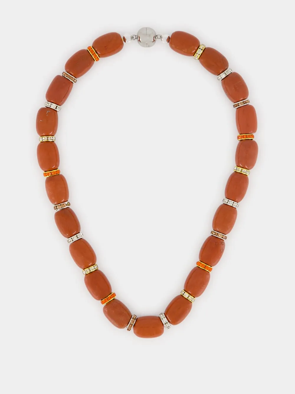 Red Jasper Donna Beaded Necklace sold by Fashion Clinic product image thumbnail 2