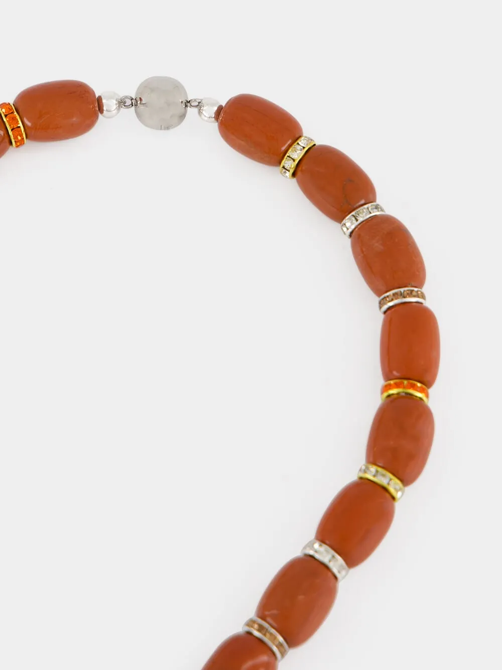 Red Jasper Donna Beaded Necklace sold by Fashion Clinic product image thumbnail 4